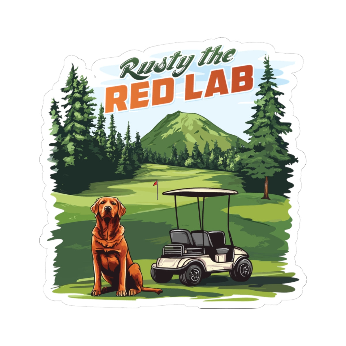 Rusty Signature Logo Sticker